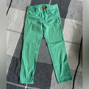 Green Tori Burch crop Jean